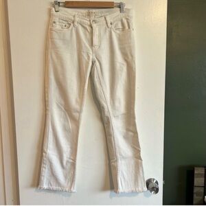 We the free free people ivory cream cropped low rise cropped jeans Size 26